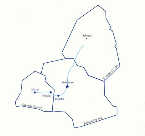 Statesboro Natural Gas services portions of Screven, Bulloch, and Candler counties.